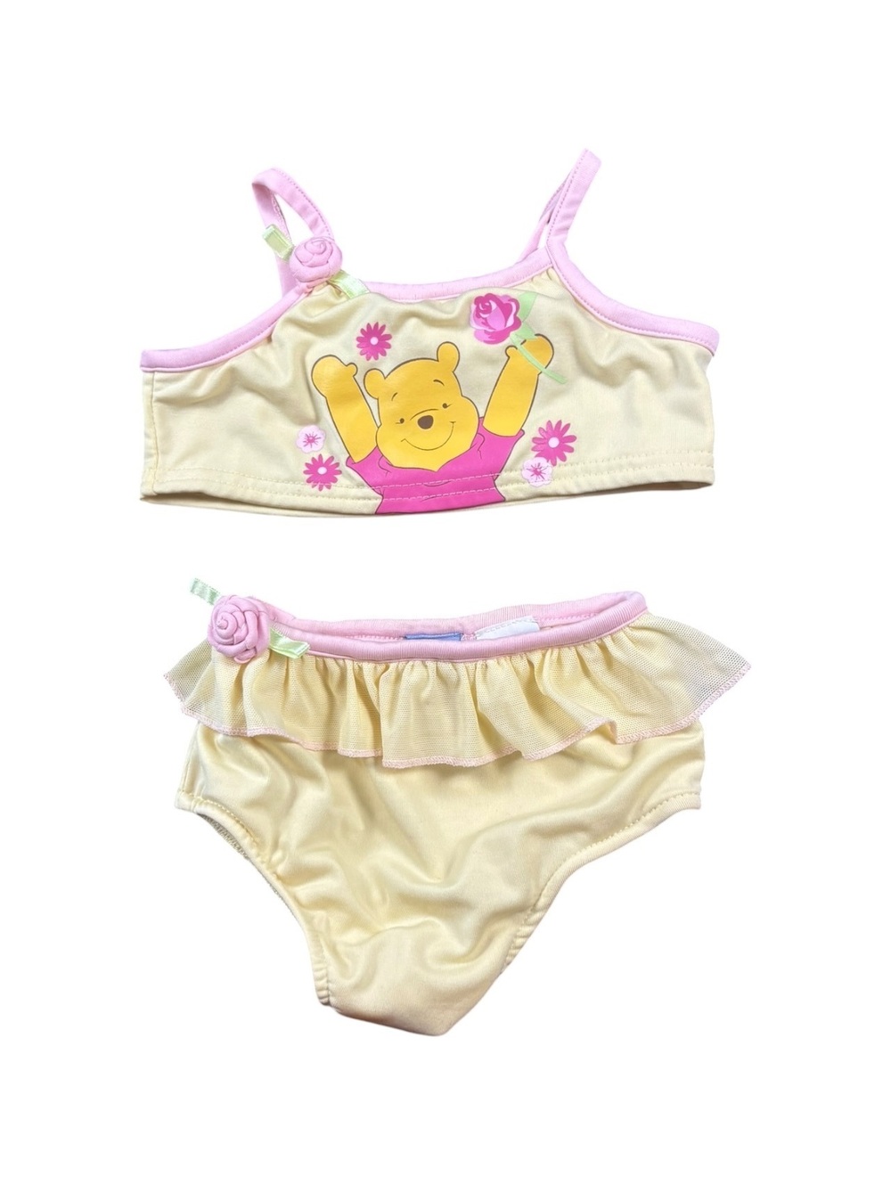 Disney Y2K Winnie the Pooh Floral Ruffle Bikini Swimsuit